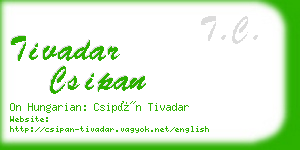 tivadar csipan business card